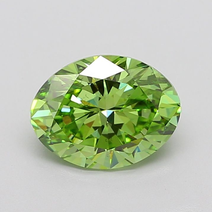 3.0 Carat Oval Lab Diamond with  Cut Diamond in 14KT  view 1
