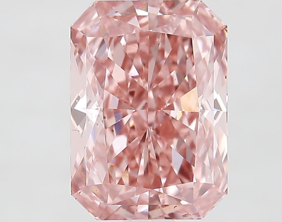 2.05 Carat Radiant Lab Diamond with  Cut Diamond in 14KT  view 1
