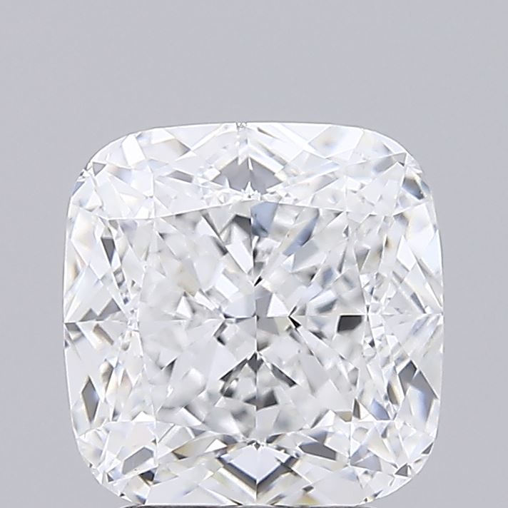 3.02 Carat Cushion Lab Diamond with  Cut Diamond in 14KT  view 1

