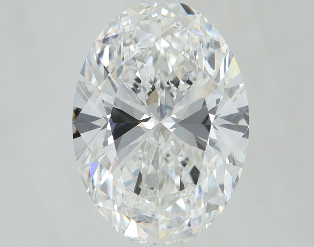 3.01 Carat Oval Lab Diamond with  Cut Diamond in 14KT  view 1
