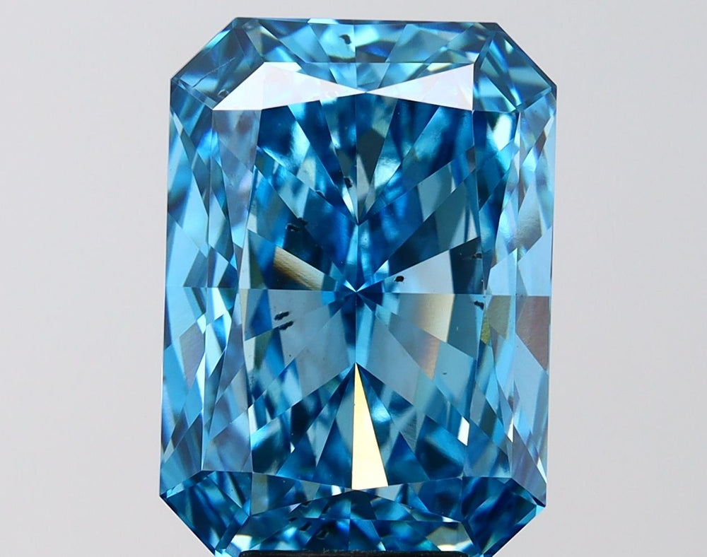 8.58 Carat Radiant Lab Diamond with  Cut Diamond in 14KT  view 1
