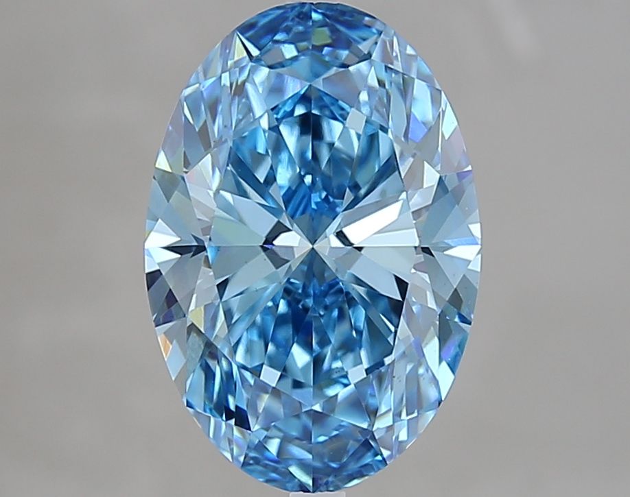 3.1 Carat Oval Lab Diamond with  Cut Diamond in 14KT  view 1
