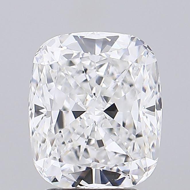 3.06 Carat Cushion Lab Diamond with  Cut Diamond in 14KT  view 1
