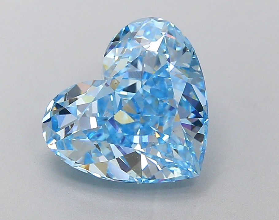 3.17 Carat Heart Lab Diamond with  Cut Diamond in 14KT  view 1
