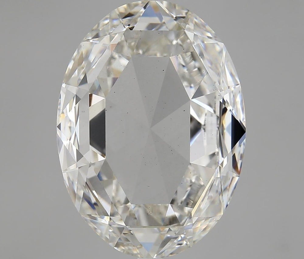14.05 Carat Oval Lab Diamond with  Cut Diamond in 14KT  view 1
