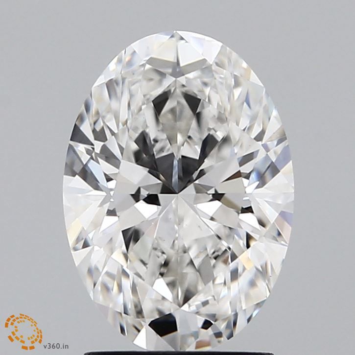 2.02 Carat Oval Lab Diamond with  Cut Diamond in 14KT  view 1

