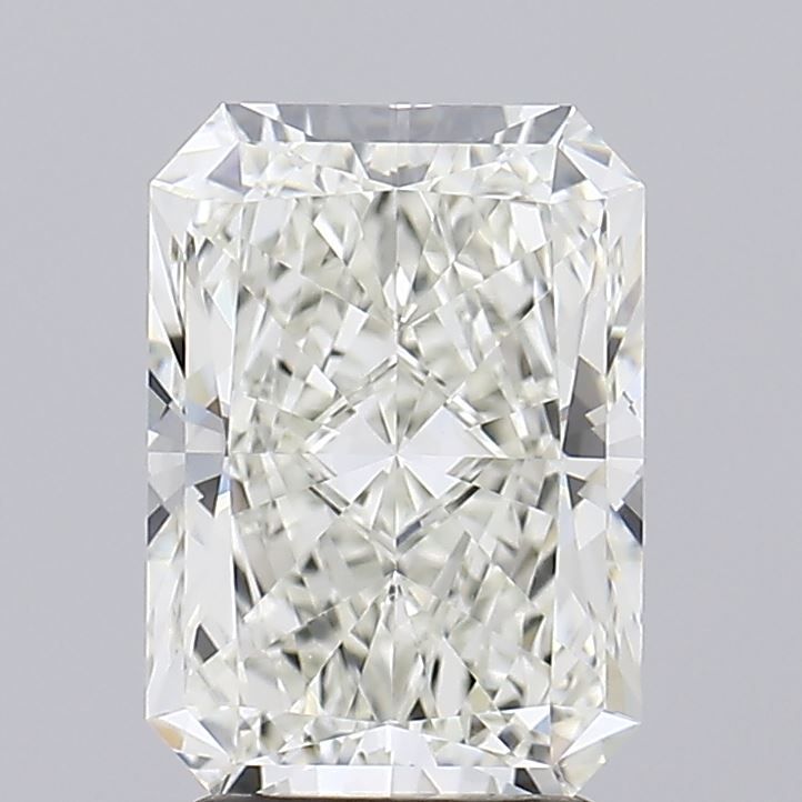 3.01 Carat Radiant Lab Diamond with  Cut Diamond in 14KT  view 1
