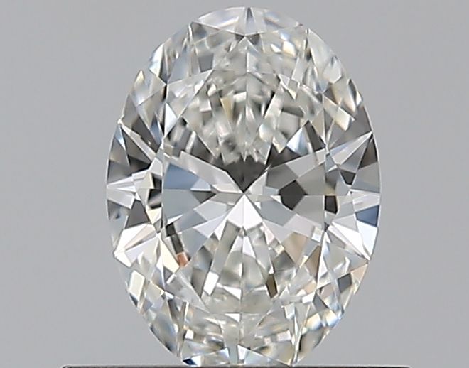 0.47 Carat Oval Natural Diamond with  Cut Diamond in 14KT  view 1
