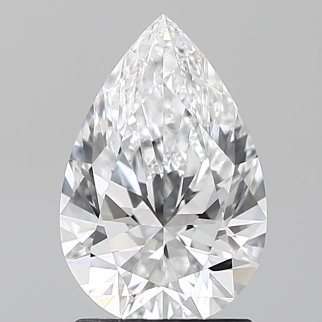 1.5 Carat Pear Lab Diamond with  Cut Diamond in 14KT  view 1
