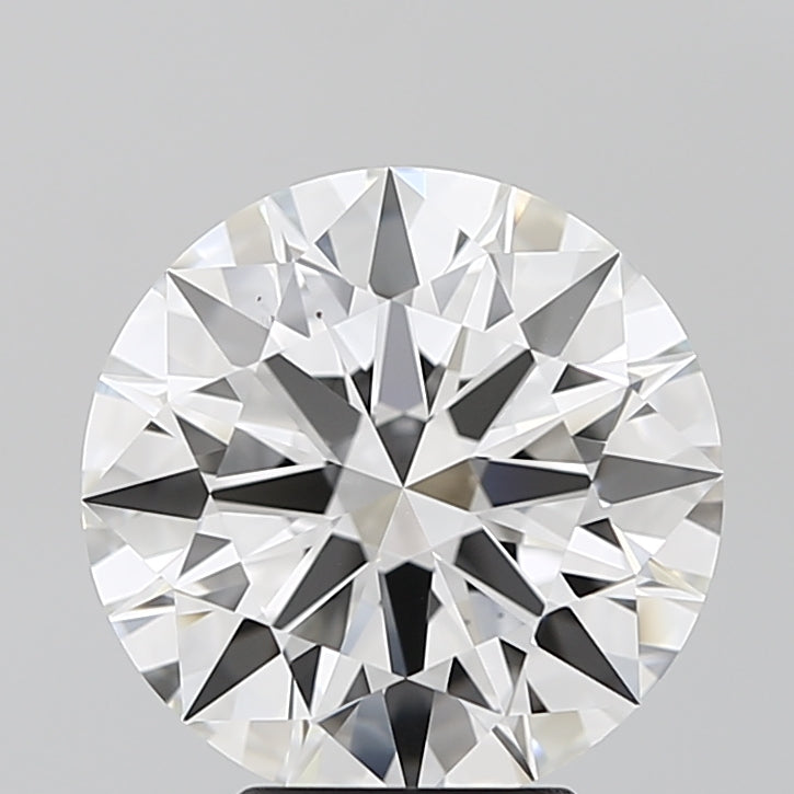 4.03 Carat Round Lab Diamond with  Cut Diamond in 14KT  view 1
