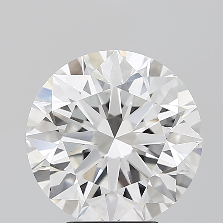 4.09 Carat Round Lab Diamond with  Cut Diamond in 14KT  view 1
