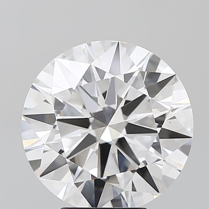 4.27 Carat Round Lab Diamond with  Cut Diamond in 14KT  view 1
