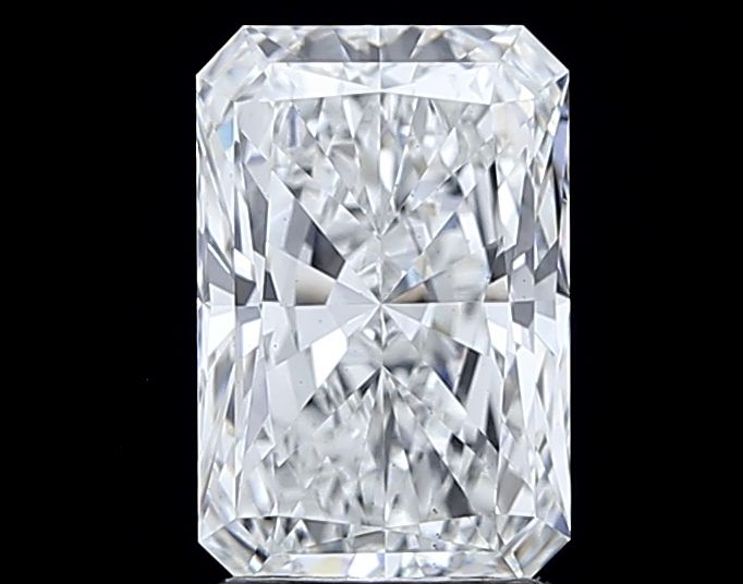 2.89 Carat Radiant Lab Diamond with  Cut Diamond in 14KT  view 1

