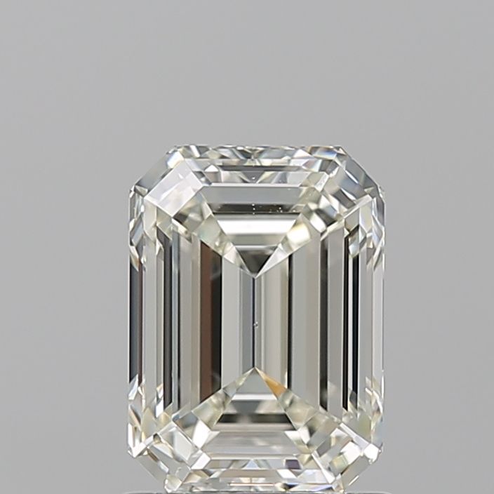 1.5 Carat Emerald Natural Diamond with  Cut Diamond in 14KT  view 1
