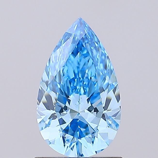 1.06 Carat Pear Lab Diamond with  Cut Diamond in 14KT  view 1
