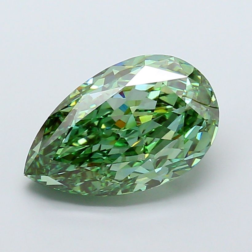 10.05 Carat Pear Lab Diamond with  Cut Diamond in 14KT  view 1
