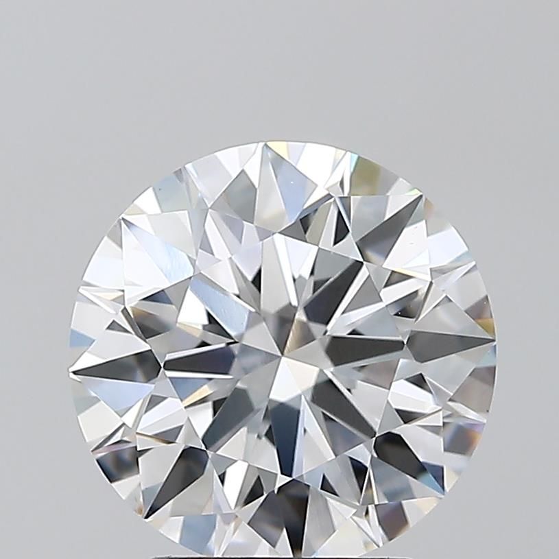 3.11 Carat Round Lab Diamond with  Cut Diamond in 14KT  view 1

