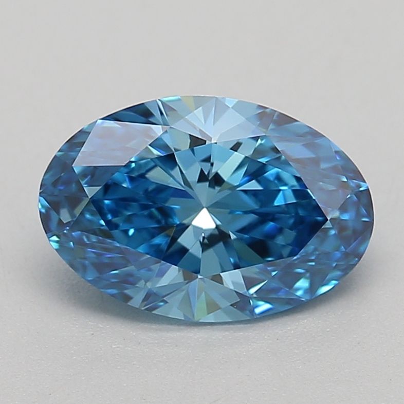 0.77 Carat Oval Lab Diamond with  Cut Diamond in 14KT  view 1
