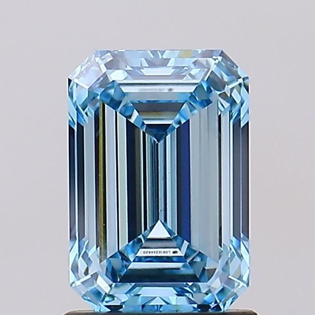 1.52 Carat Emerald Lab Diamond with  Cut Diamond in 14KT  view 1
