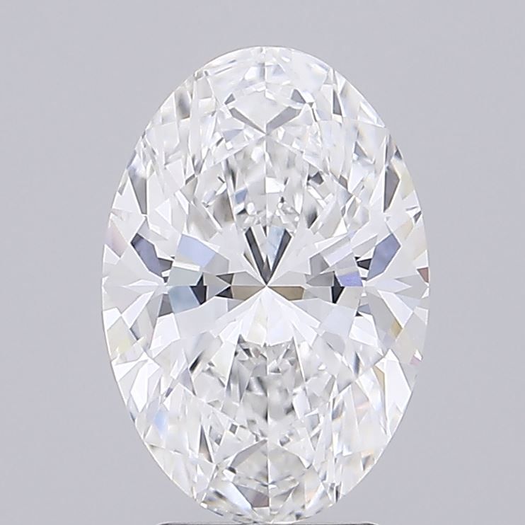 3.55 Carat Oval Lab Diamond with  Cut Diamond in 14KT  view 1
