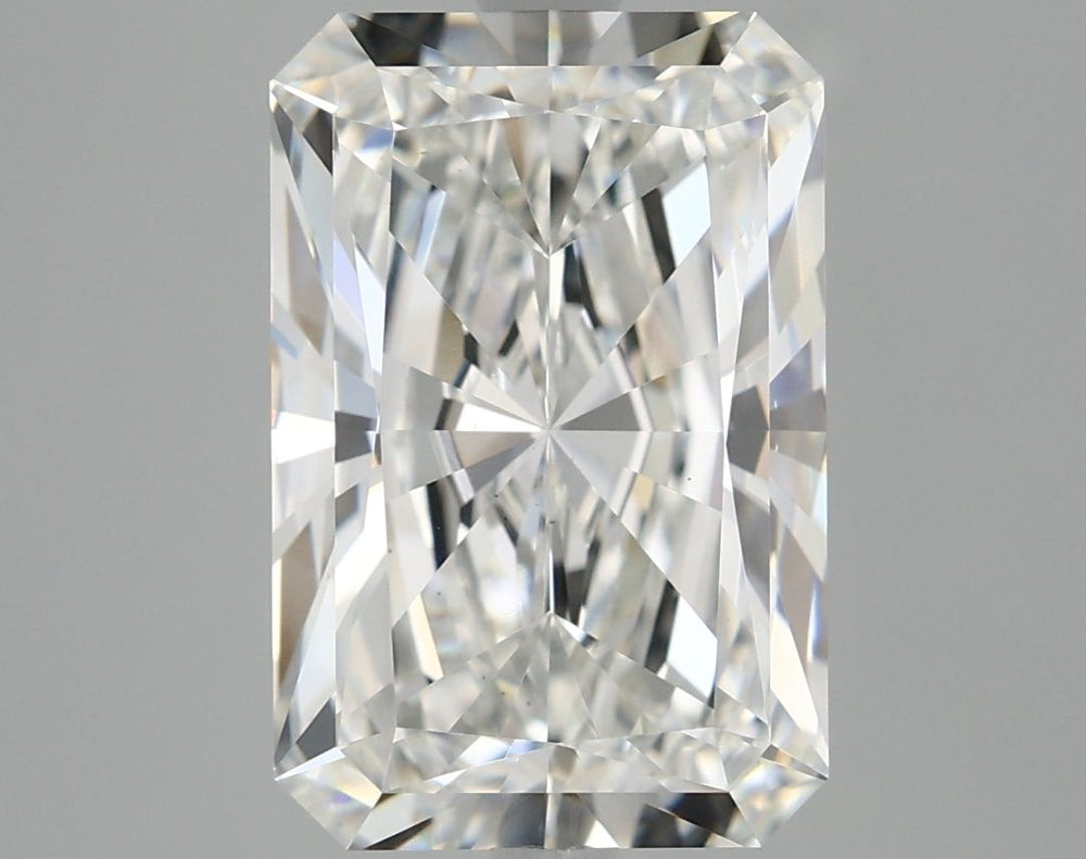 5.02 Carat Radiant Lab Diamond with  Cut Diamond in 14KT  view 1
