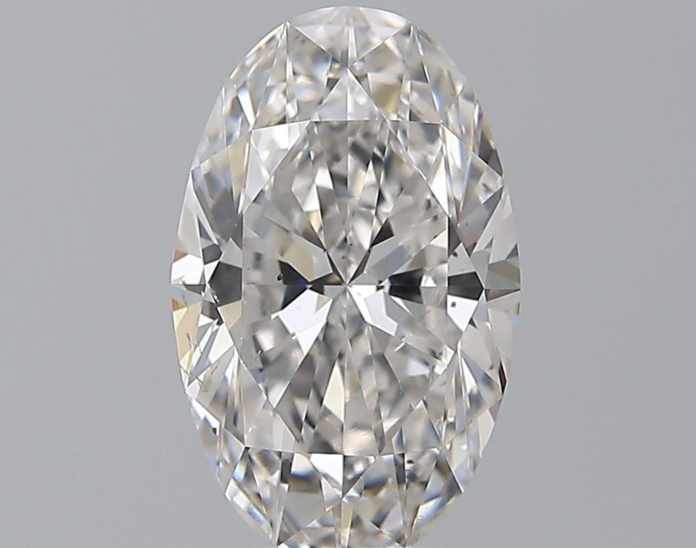 3.5 Carat Oval Natural Diamond with  Cut Diamond in 14KT  view 1
