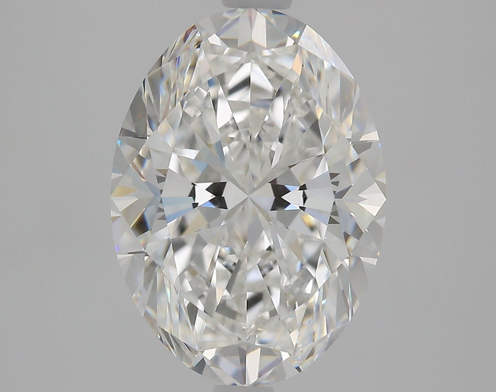 3.11 Carat Oval Natural Diamond with  Cut Diamond in 14KT  view 1
