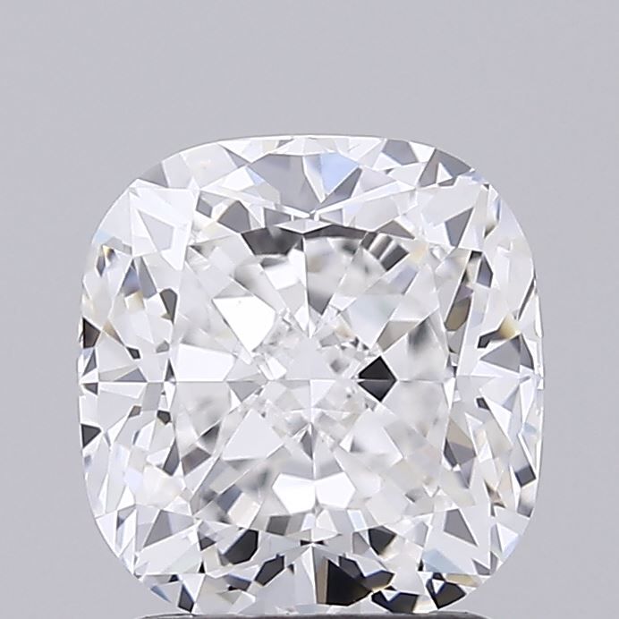 2.2 Carat Cushion Lab Diamond with  Cut Diamond in 14KT  view 1
