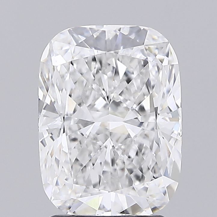2.53 Carat Cushion Lab Diamond with  Cut Diamond in 14KT  view 1
