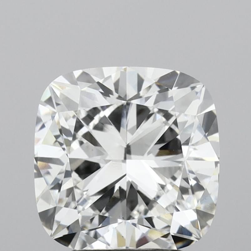 3.28 Carat Cushion Lab Diamond with  Cut Diamond in 14KT  view 1
