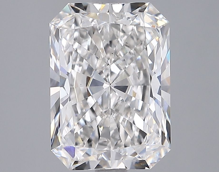 3.02 Carat Radiant Lab Diamond with  Cut Diamond in 14KT  view 1
