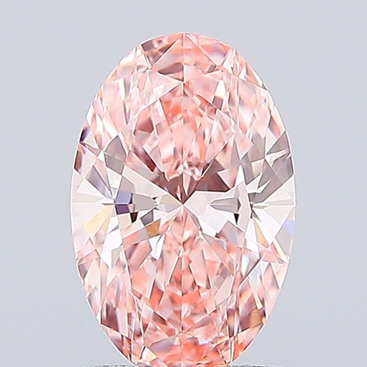 1.54 Carat Oval Lab Diamond with  Cut Diamond in 14KT  view 1
