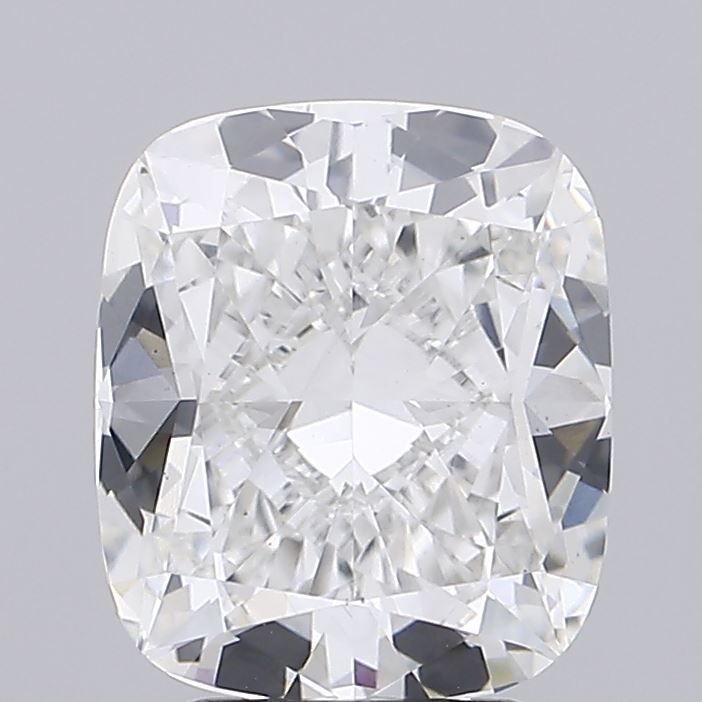 3.01 Carat Cushion Lab Diamond with  Cut Diamond in 14KT  view 1
