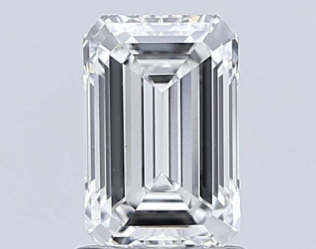 2.02 Carat Emerald Lab Diamond with  Cut Diamond in 14KT  view 1
