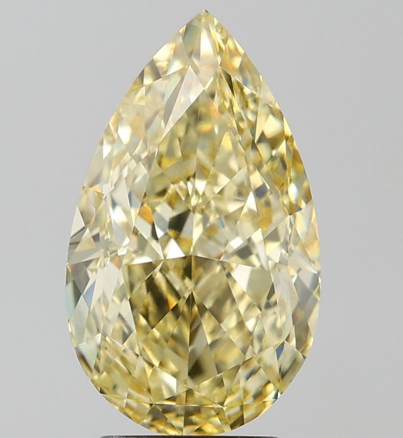 5.07 Carat Pear Lab Diamond with  Cut Diamond in 14KT  view 1
