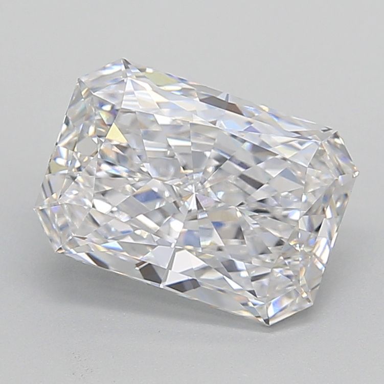 3.15 Carat Radiant Lab Diamond with  Cut Diamond in 14KT  view 1
