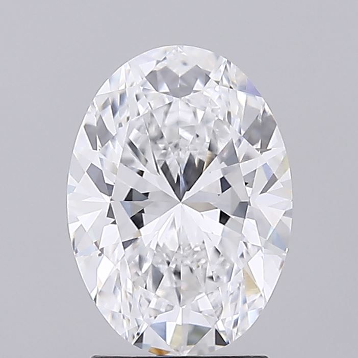 2.5 Carat Oval Lab Diamond with  Cut Diamond in 14KT  view 1
