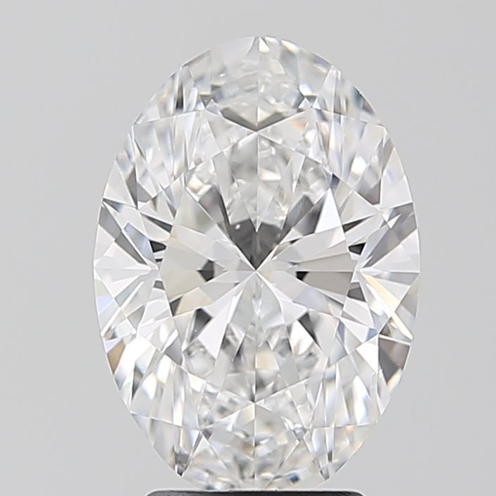 3.21 Carat Oval Lab Diamond with  Cut Diamond in 14KT  view 1
