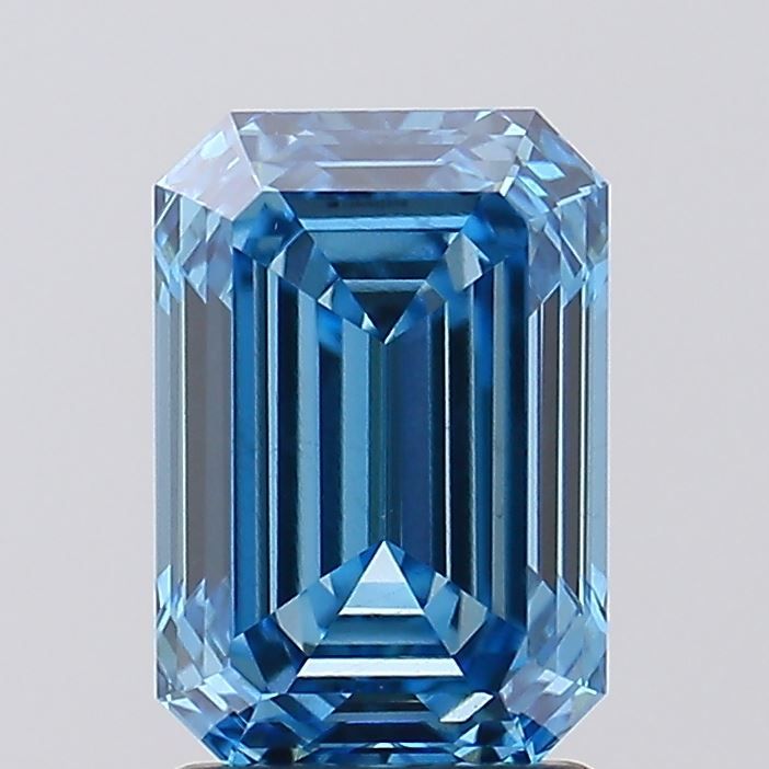2.17 Carat Emerald Lab Diamond with  Cut Diamond in 14KT  view 1
