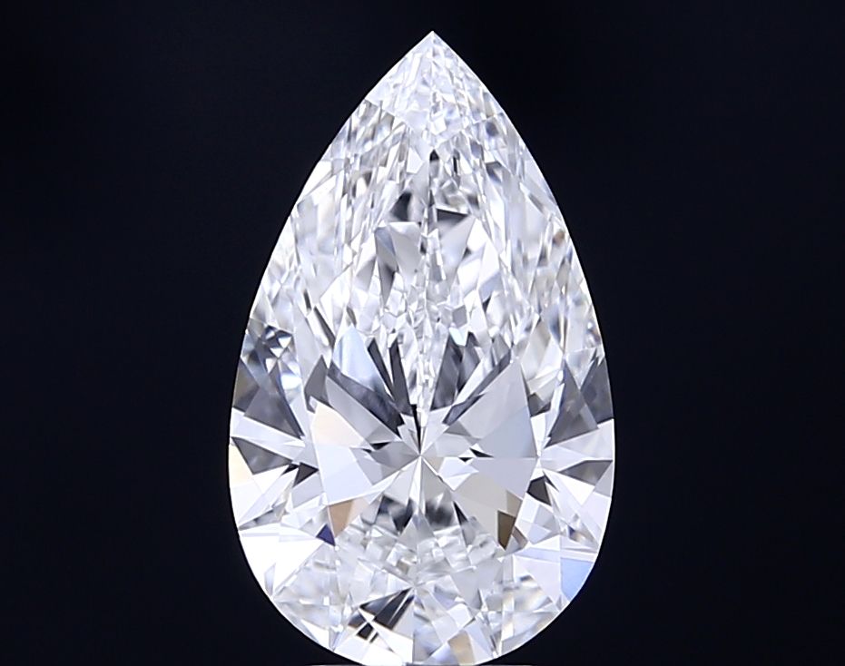 2.53 Carat Pear Lab Diamond with  Cut Diamond in 14KT  view 1
