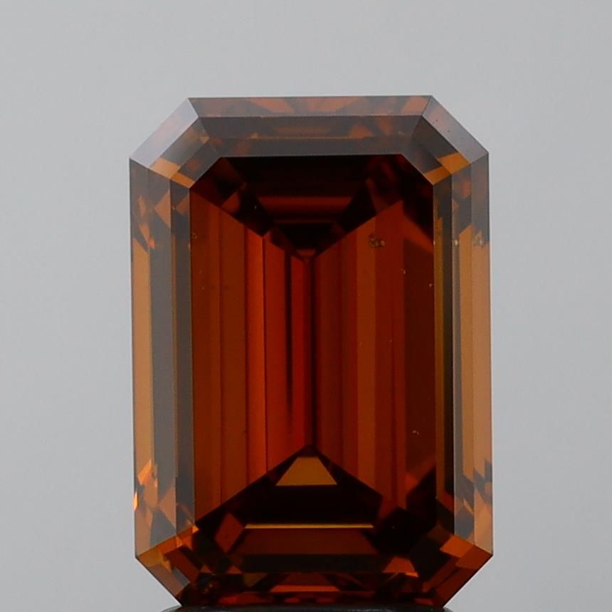 3.0 Carat Emerald Lab Diamond with  Cut Diamond in 14KT  view 1
