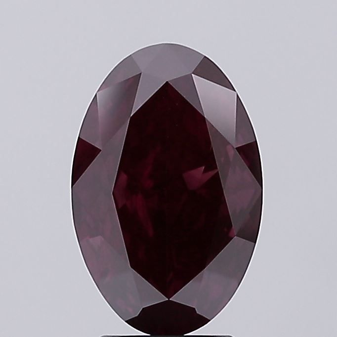 3.54 Carat Oval Lab Diamond with  Cut Diamond in 14KT  view 1
