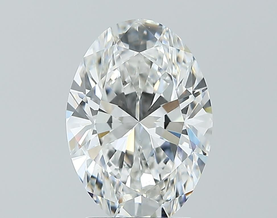 2.51 Carat Oval Lab Diamond with  Cut Diamond in 14KT  view 1
