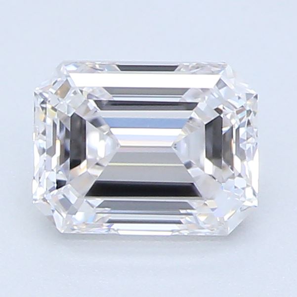 0.53 Carat Emerald Lab Diamond with  Cut Diamond in 14KT  view 1
