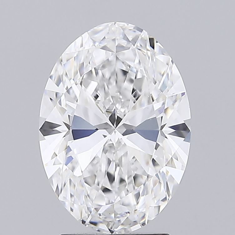 2.5 Carat Oval Lab Diamond with  Cut Diamond in 14KT  view 1
