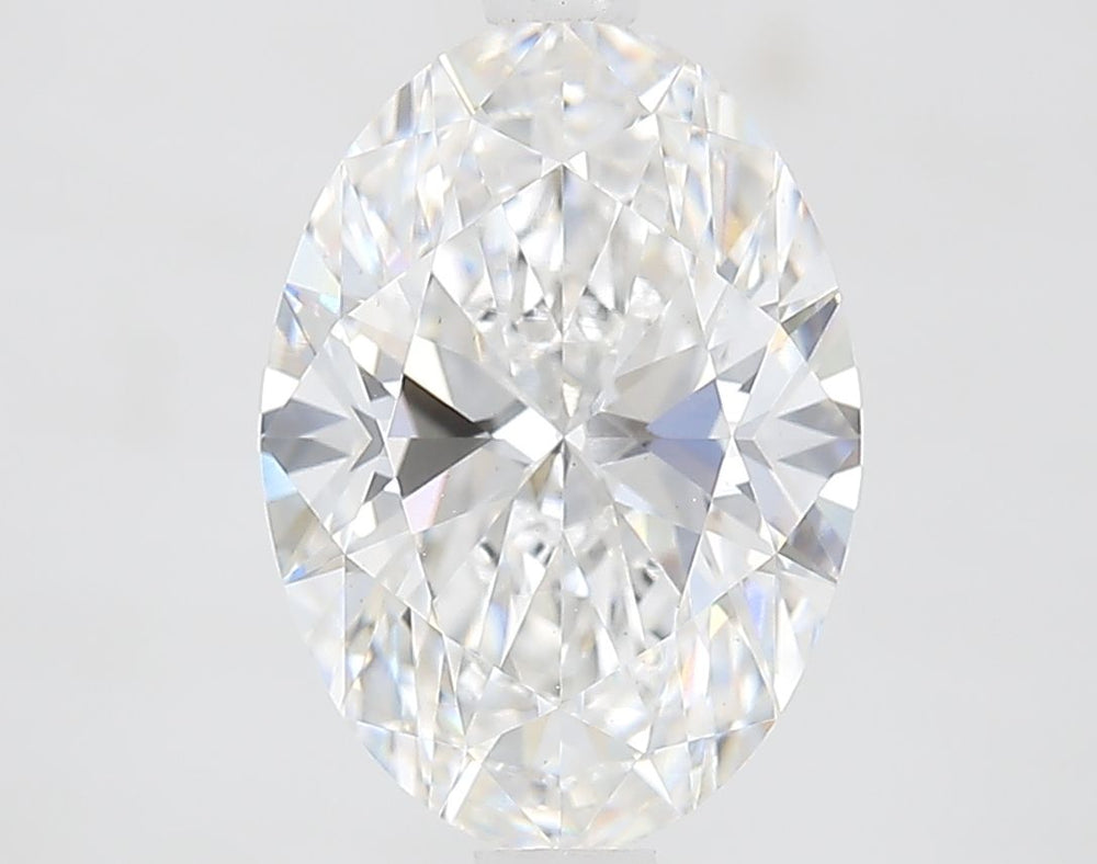 2.2 Carat Oval Lab Diamond with  Cut Diamond in 14KT  view 1

