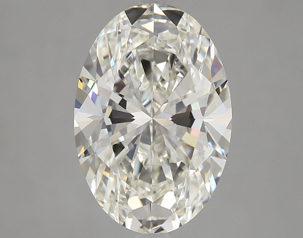 3.06 Carat Oval Natural Diamond with  Cut Diamond in 14KT  view 1
