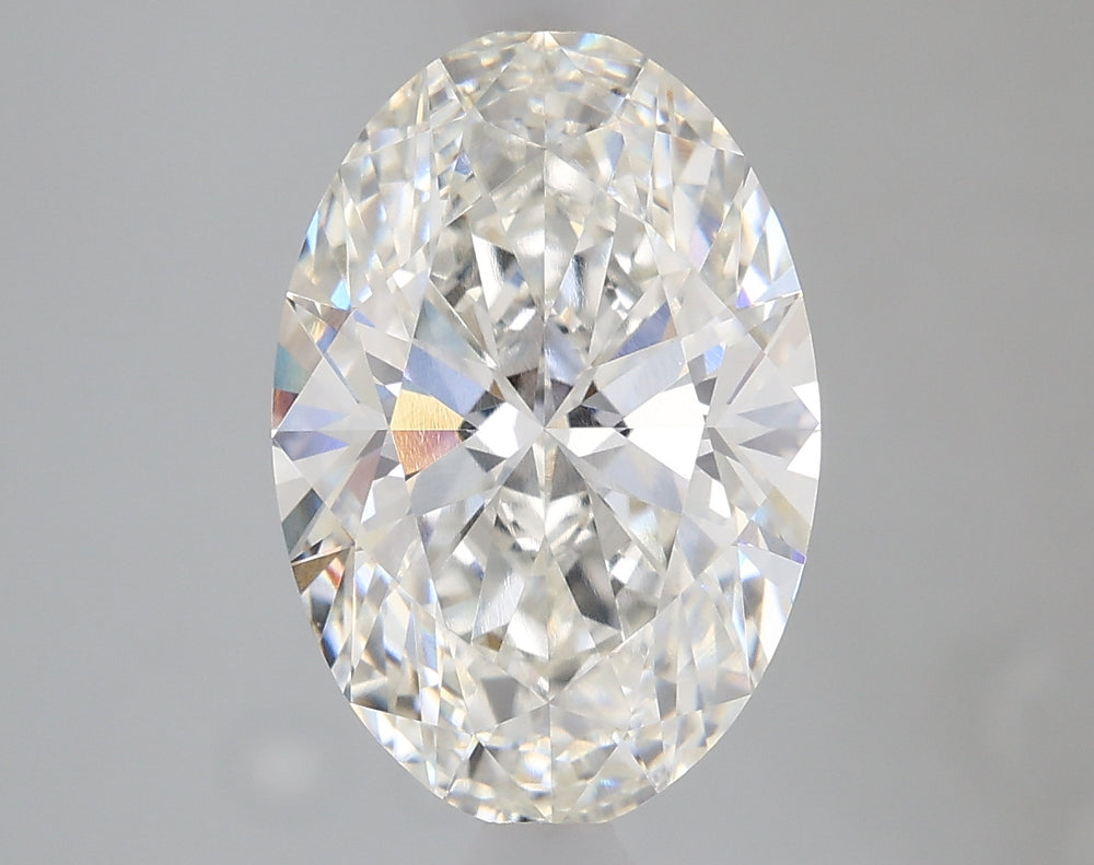 2.57 Carat Oval Lab Diamond with  Cut Diamond in 14KT  view 1
