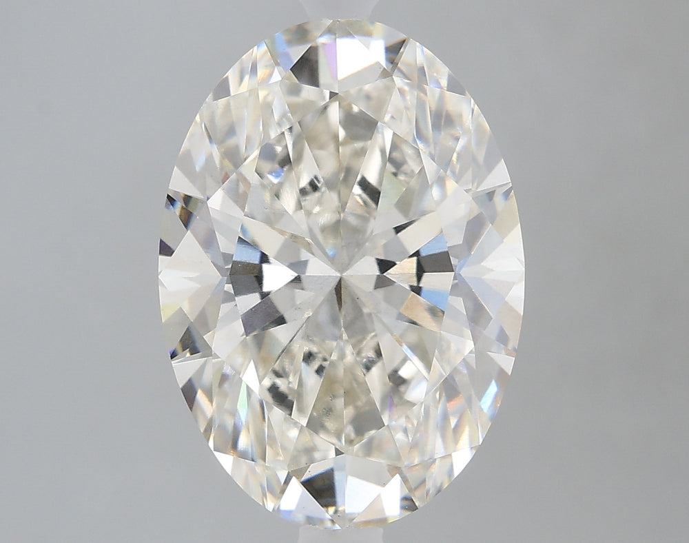 4.03 Carat Oval Lab Diamond with  Cut Diamond in 14KT  view 1
