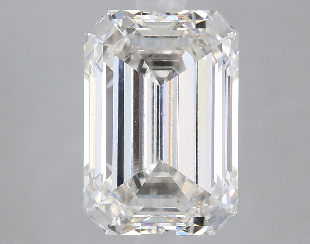 3.13 Carat Emerald Lab Diamond with  Cut Diamond in 14KT  view 1
